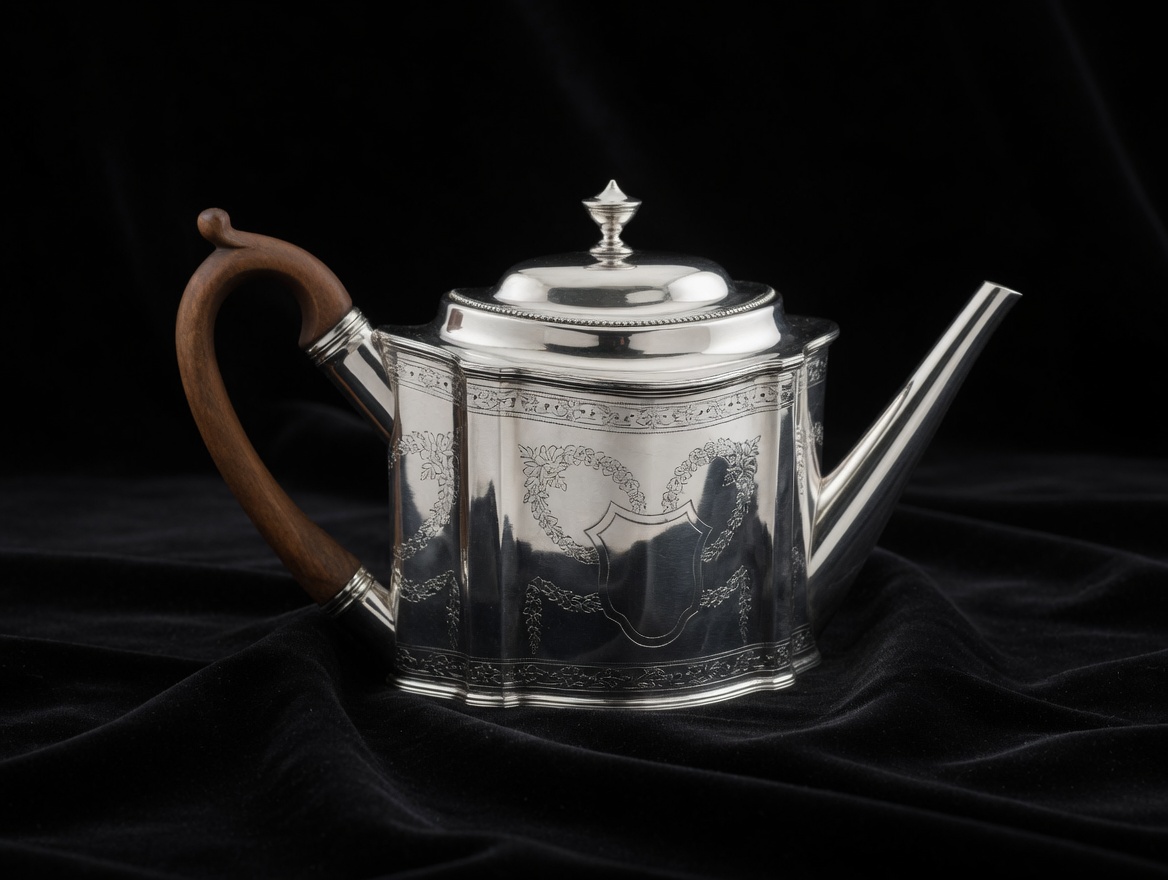 Hester Bateman — silver still, steward interpretation, not a historical likeness