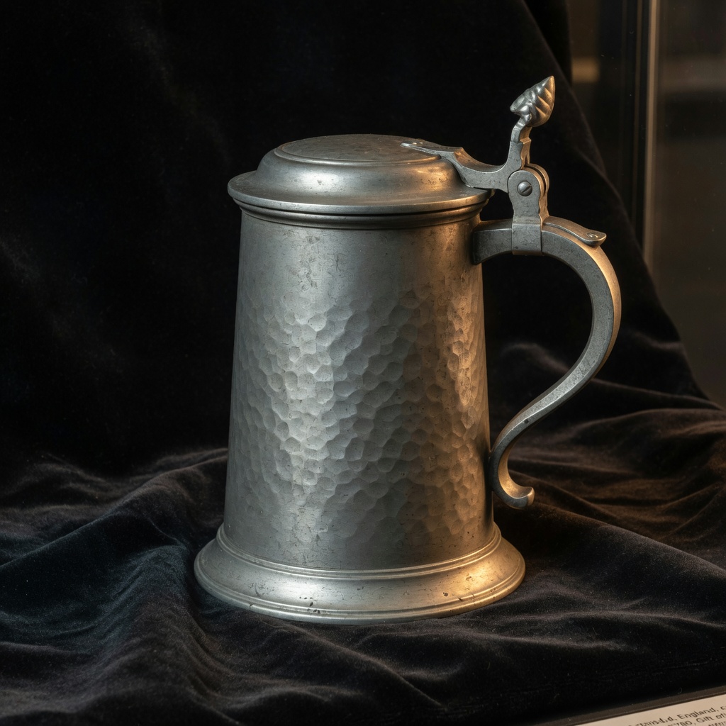 Lawrence Warren — pewter still, steward interpretation, not a historical likeness